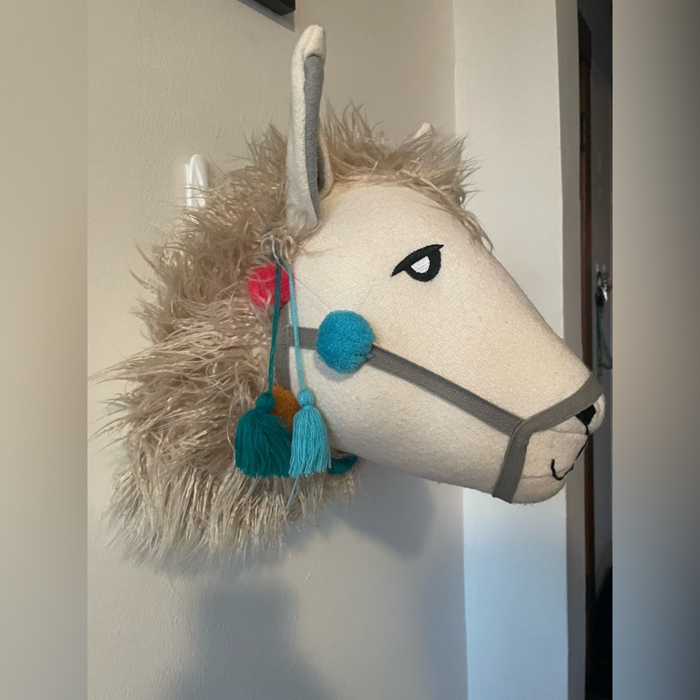 Adorable Llama head wall hanging Pillowfort - nursery playroom